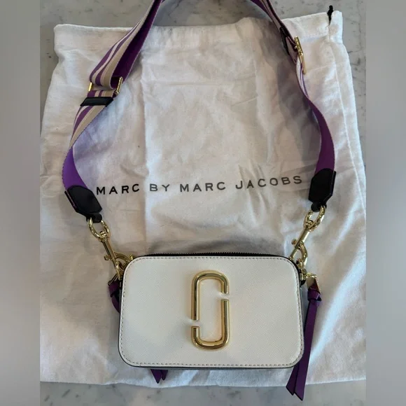 Marc Jacobs Snapshot Camera Bag Authentic white/gray/purple/cream